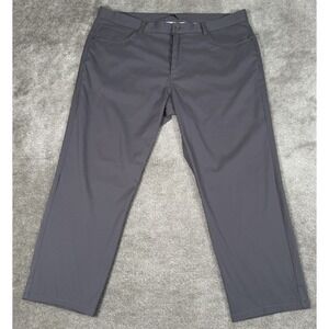 Tommy Bahama Tech‎ Pants Mens 40x27 Gray Performance Flat Front Golf Hemmed